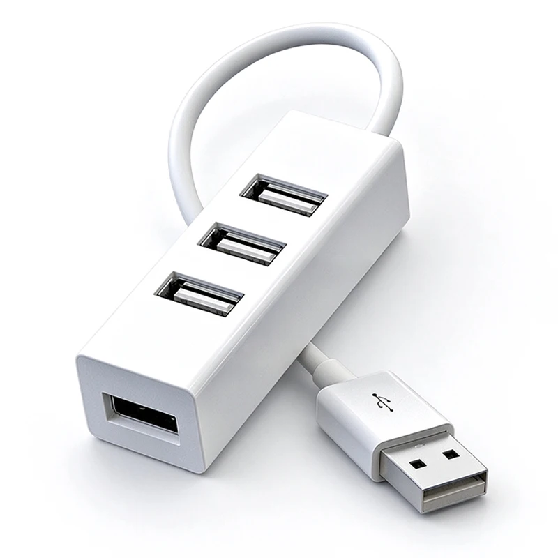 4 Port USB 2.0 Hub Mini USB Splitter Adapter For PC Laptop Computer Accessories