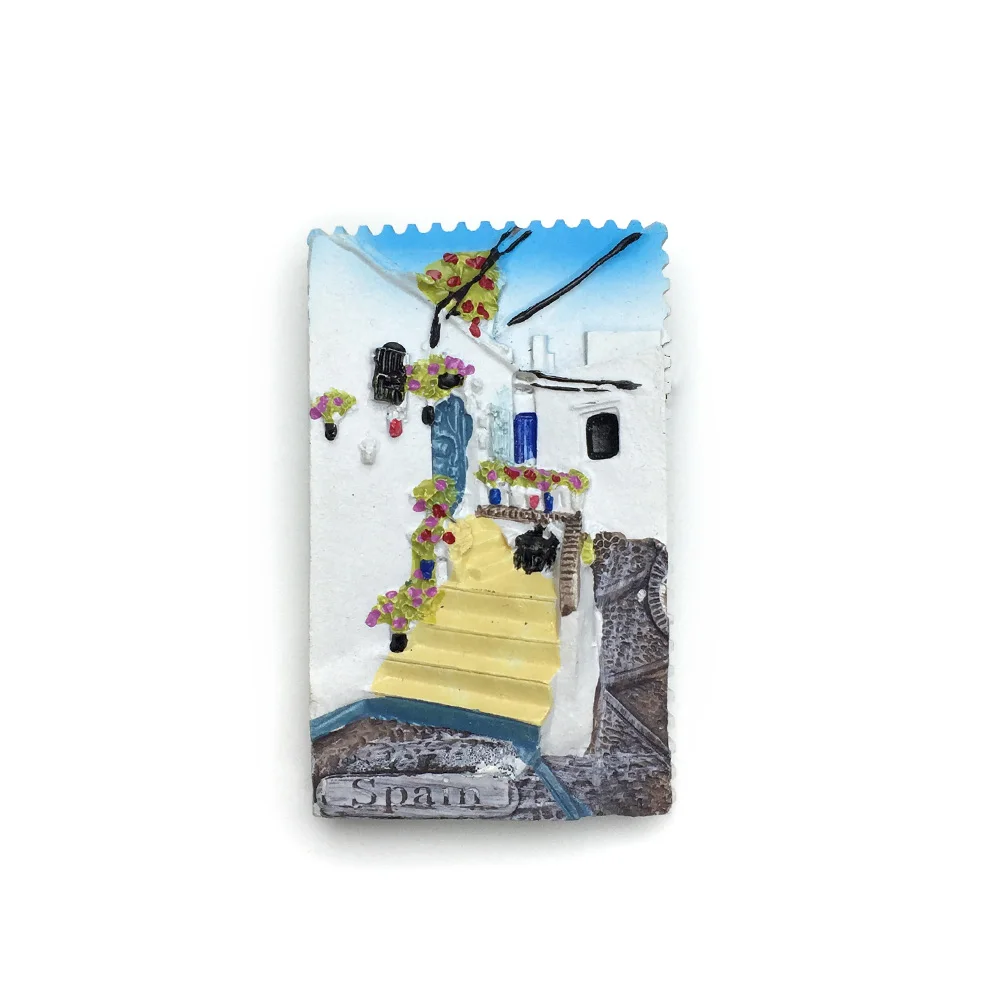 

Greek Island 3D Resin Fridge Magnet - Authentic Cultural Souvenir from Santorini with Strong Magnet for Home Decoration