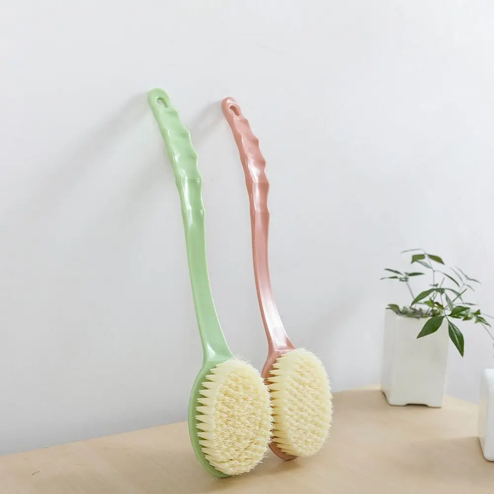 Long Handle แปรงอาบน้ำ Exfoliating กลับนวดสปาโฟมห้องน้ำอุปกรณ์เสริมฟองน้ำ Scrubber แปรงทำความสะอาด