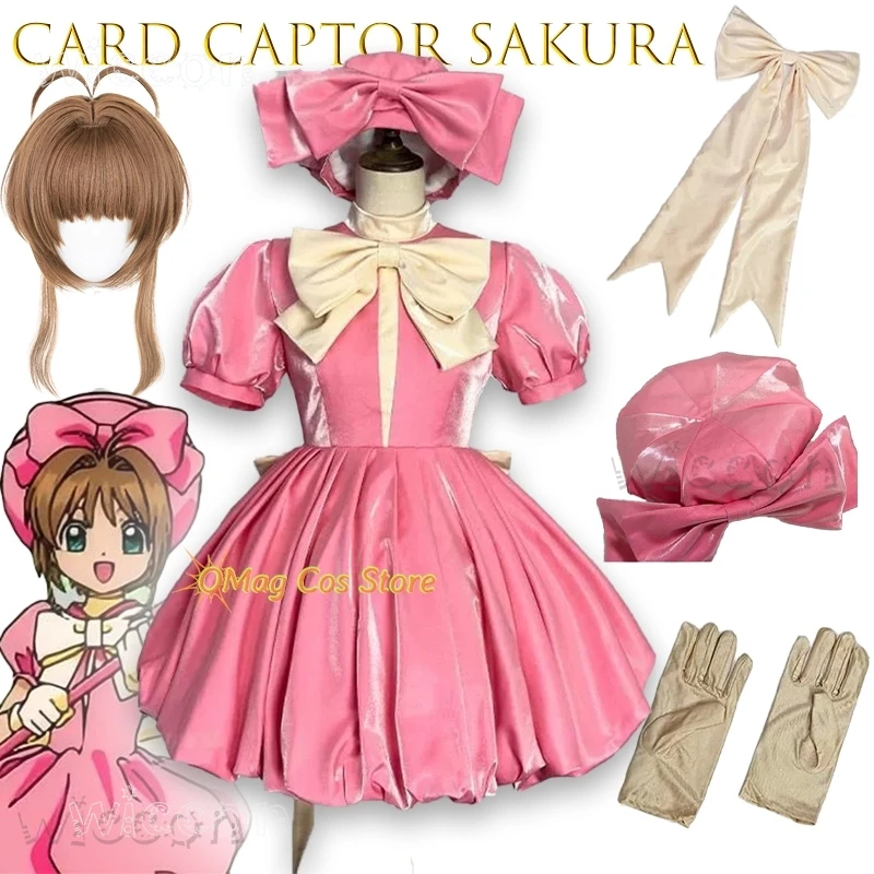 

Halloween Costume CardCaptor Sakura Cosplay Costume Pink Sakura Princess Dress Cosplay Costume Lolita Kawaii Pink Dres