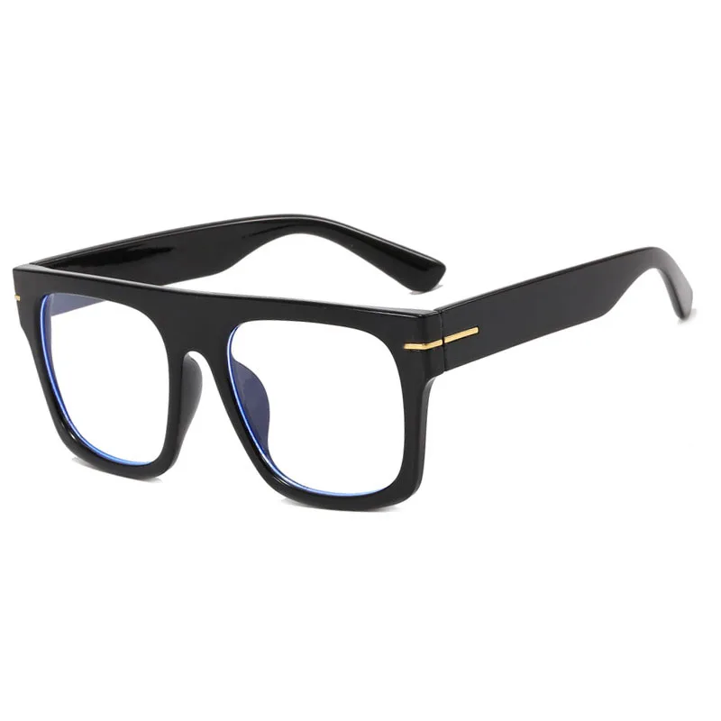 Große quadratische Anti-Blaulicht-Lesebrille für Männer und Frauen, klassischer Designer, klare Presbyopie-Brille, verschreibungspflichtige optische Brille