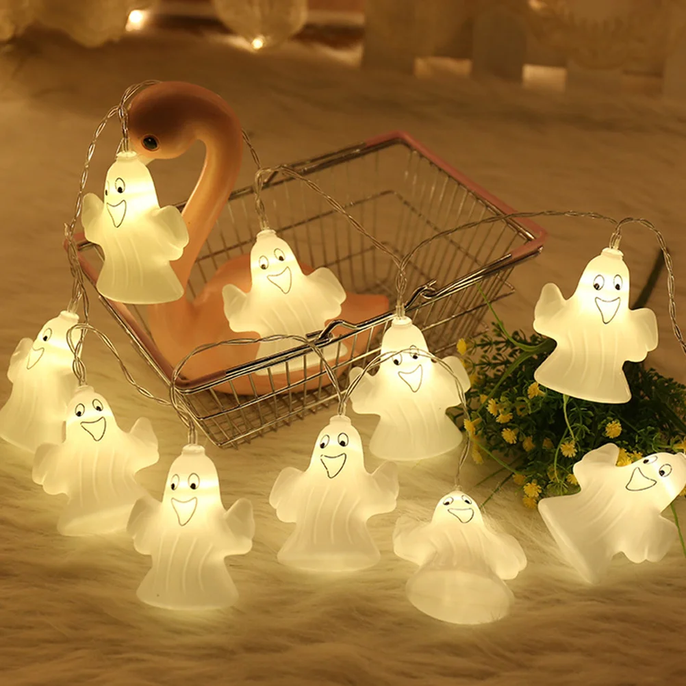 1Pcs Ghost String Light Halloween Light String Party Decorations Low Power Consumption Long Service Time Halloween Ghost Lantern