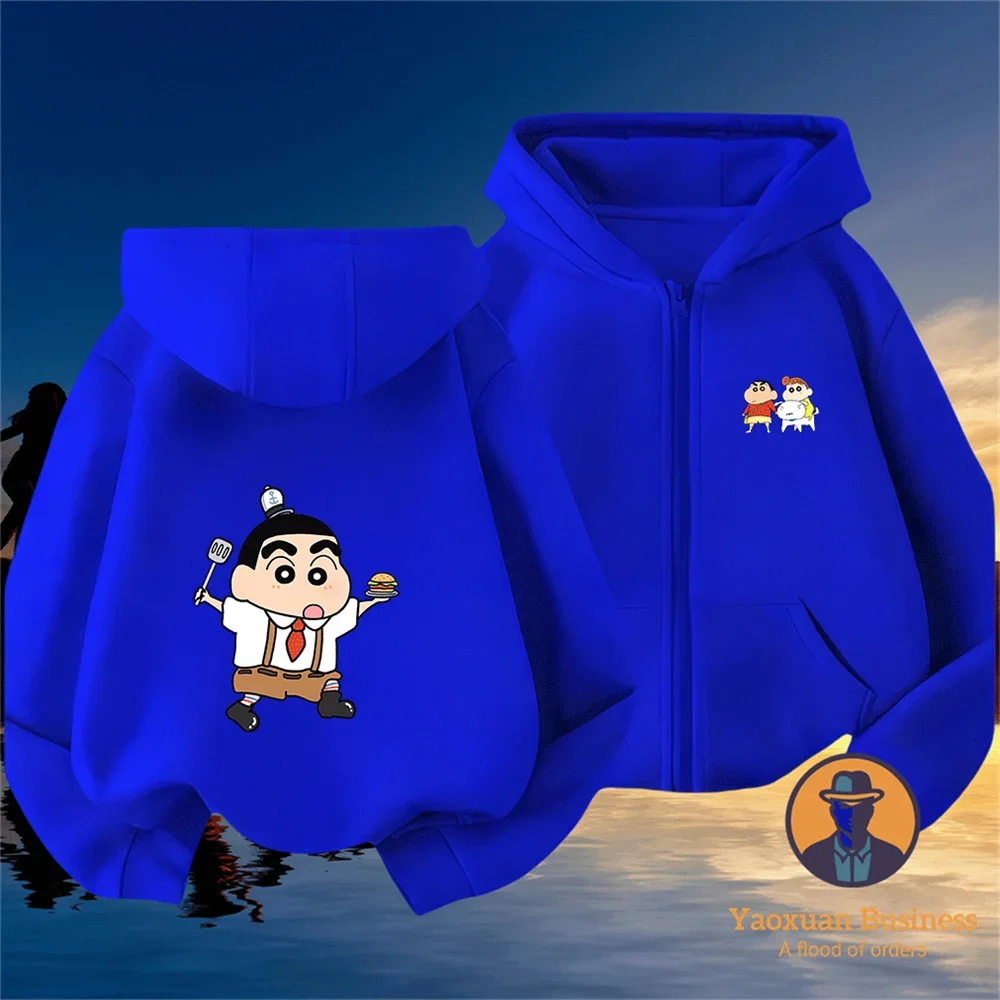 

Daily Leisure Pure Cotton Crayon Shin Chan Zipper Hoodie Autumn Winter Kawaii Hot Sale Kidswear