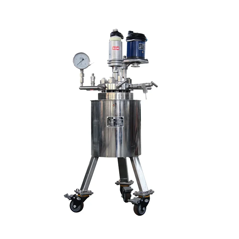 1liters Movable Stainless Steel Hydrogenation Lab Pressure Reactor