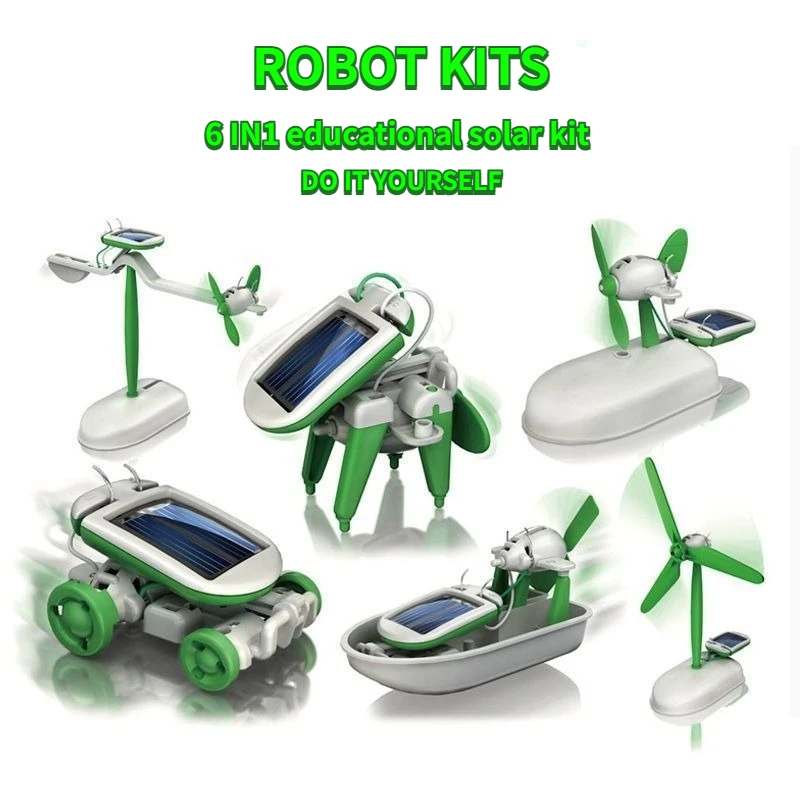 Creative DIY 6 IN 1 solar Energy Science Experiment Set – Perfect for Educational Activities Mechanical Crafts and Gift-giving