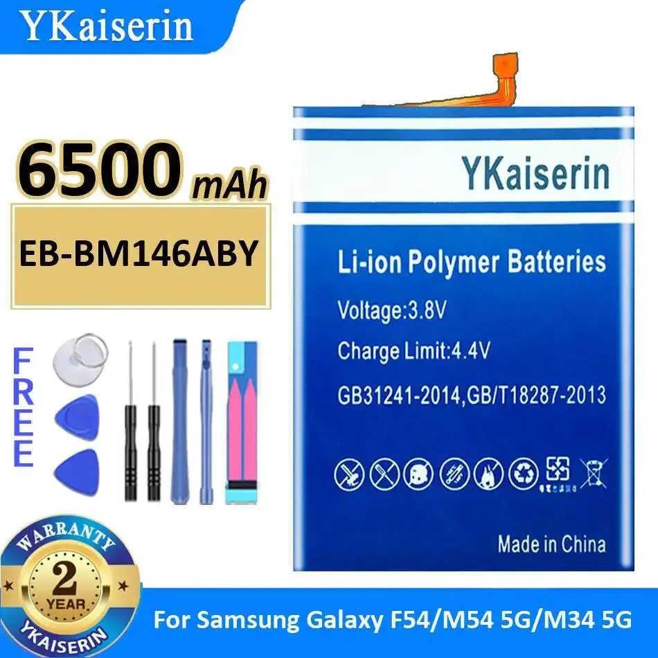 

Stable High Compatibility EB-BM146ABY 6500Mah Mobile Phone Battery For Samsung Galaxy F54 M54 5G M34