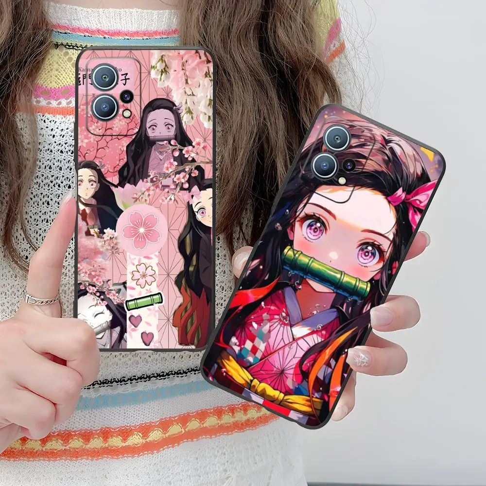 Demon Slayer Anime Nezuko Phone Case for Huawei P60 P50 P40 P30 P20 P10 P9 P8 Pro Lite Plus Colour Protective Cover Smartphone