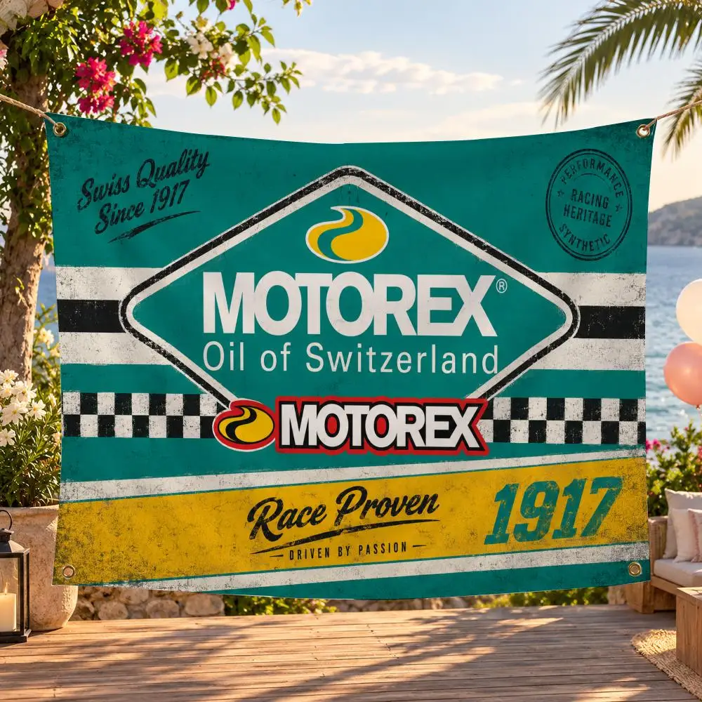 Brand Motorex Flags Minimalist Fabric Banner Flags Garden Shop Bedroom Festival Birthday Wall Decor