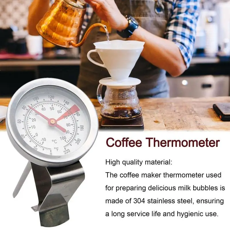 Milk Frother Temperature Gauge Multifunctional Temperature Gauge with Clip Stainless Steel Oven Temperature Gauge kitchen supply