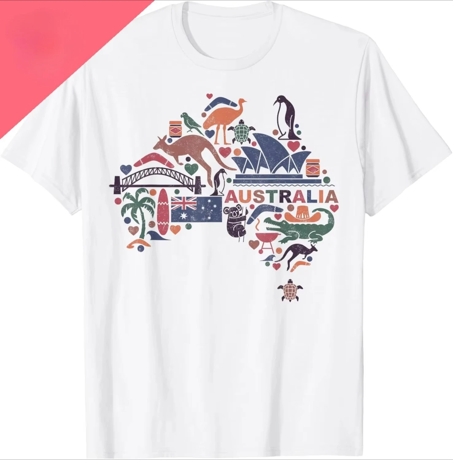 Travel Australia Map Sydney Australian Vacation Souvenir Women's T-shirt Casual Streetwear Vintage Clothes Camiseta Hombre Top