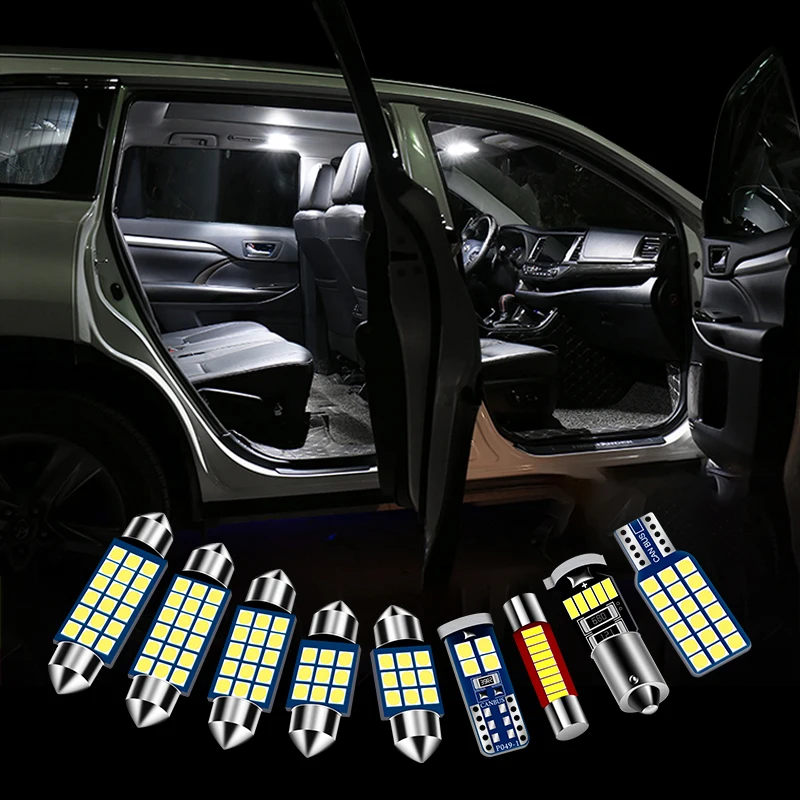 For Volkswagen VW Tiguan 2 MK2 Allspace 2016 2017 2018 2019 2020 2021 8pcs Canbus Car Interior LED Lamps Trunk Light Accessories