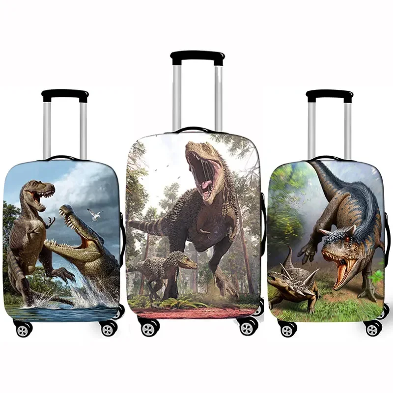 

Ferocious Dinosaur 3D Printed Leather Suitcase Cover Woman Travel Suitcase Flexible Protective Cover 18-32 Student Luggage Cover