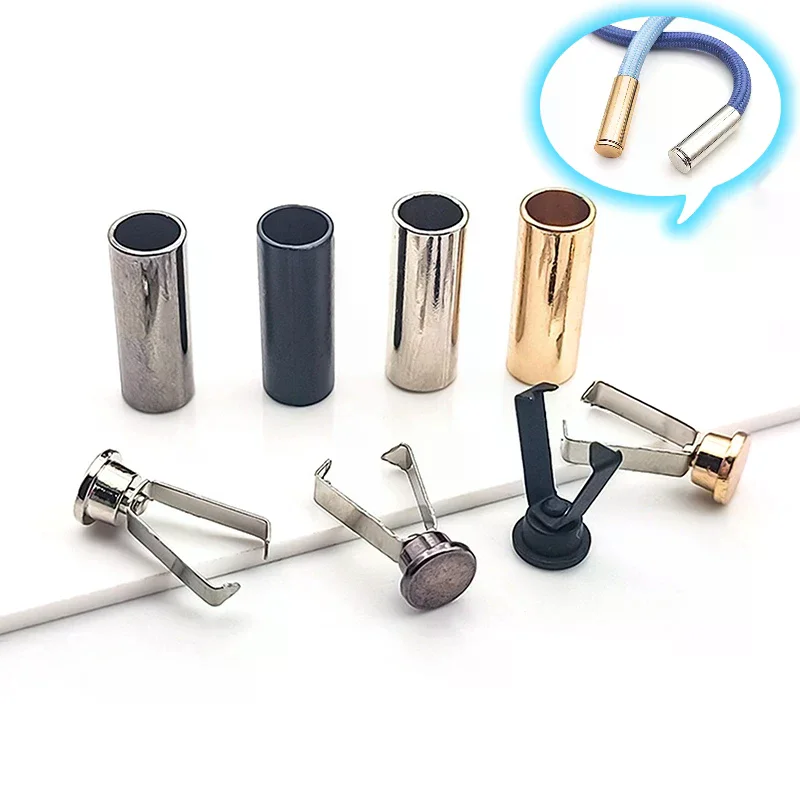 

1set Metal Buckles For Clothing Cord Locks Hat Tail Clips Buttons Sweater Cord Tail Buckles DIY Sewing Accessories