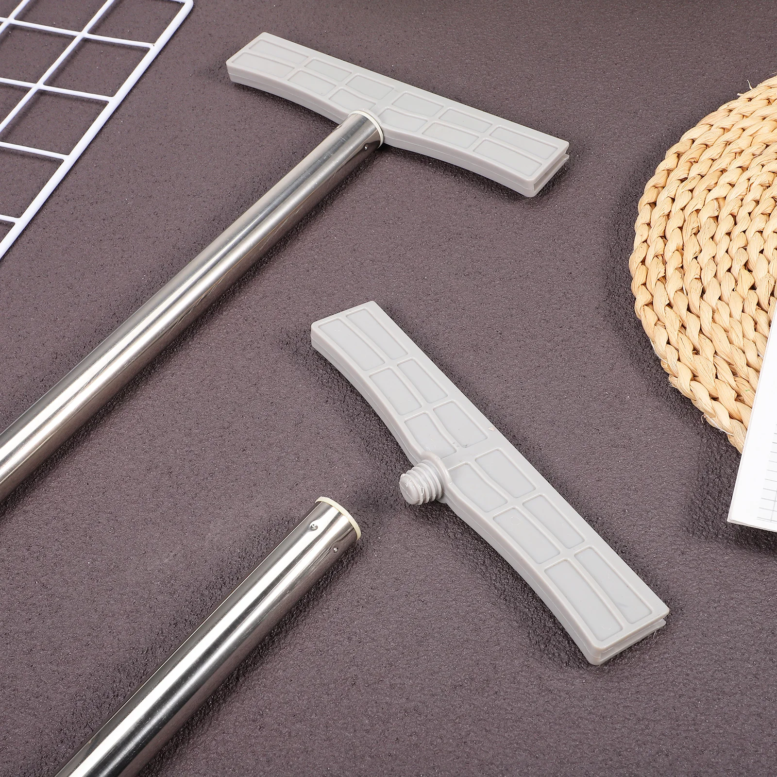 

2Pcs Sign Stand Metal Rod 40cm Handheld Stanchion Holder Display Welcome Stainless Steel Sports Meetings