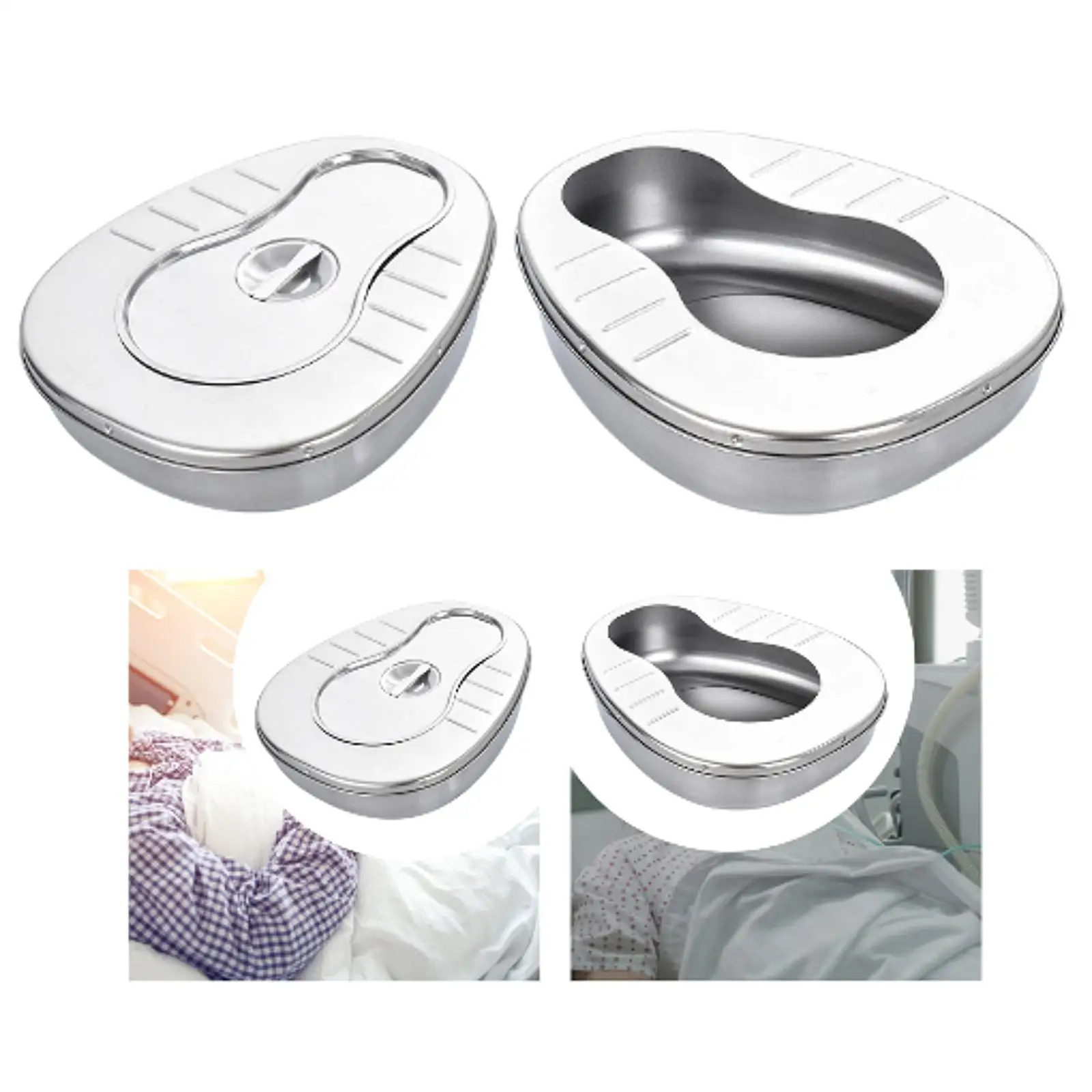 Bed Pan for Elderly Thickened Sturdy Toilets Urinals for Elderly Bed Bound