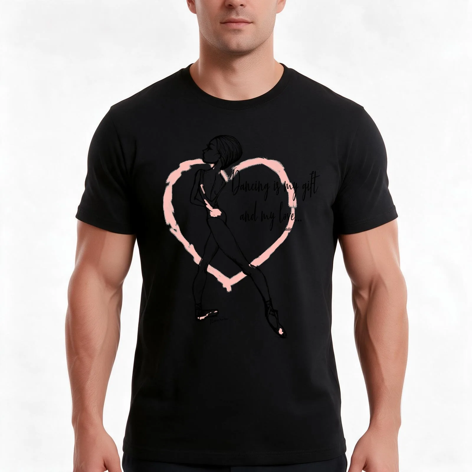 Dancing from Ballet Papier T-Shirt, Summer Casual Cotton Tee, Oversized Streetwear Tops, Vintage Graphic Print, Unisex Men Women
