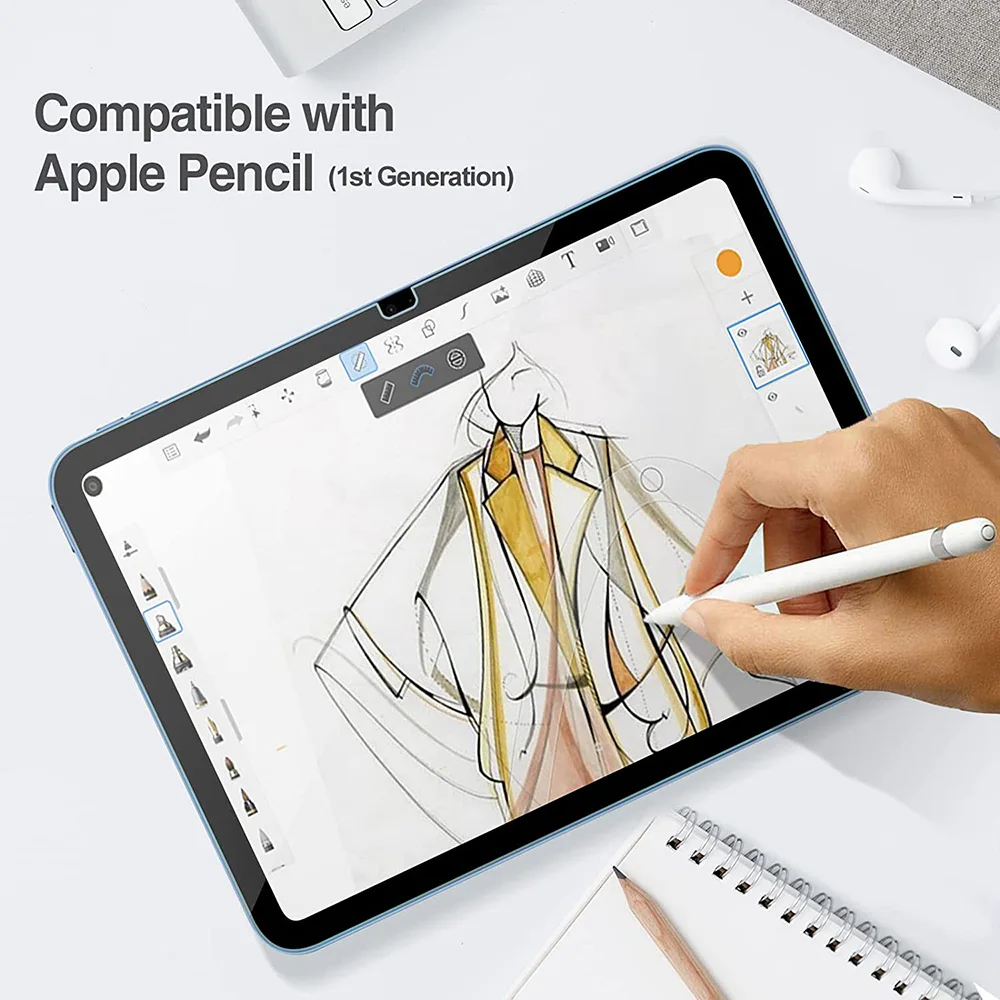 Película protectora de pantalla antiarañazos para iPad, vidrio templado para Apple iPad 10, 2022, 10,9, 10. ª generación, A2696, A2757, A2777, paquete de 3