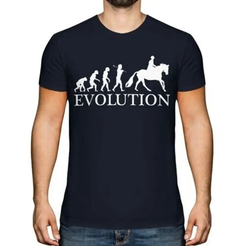 Equestrian Evolution Of Man Men's T-Shirt Top Gift Horse