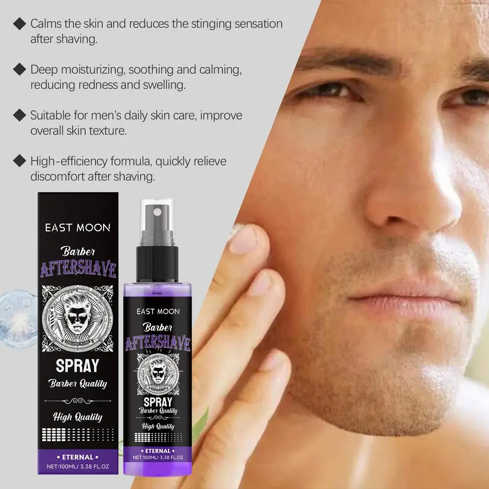 Deep Moisturizing Aftershave Spray 100ml Efficient Hydration Repair Soothe Beard Reduce Redness Swelling Non Greasy Soft