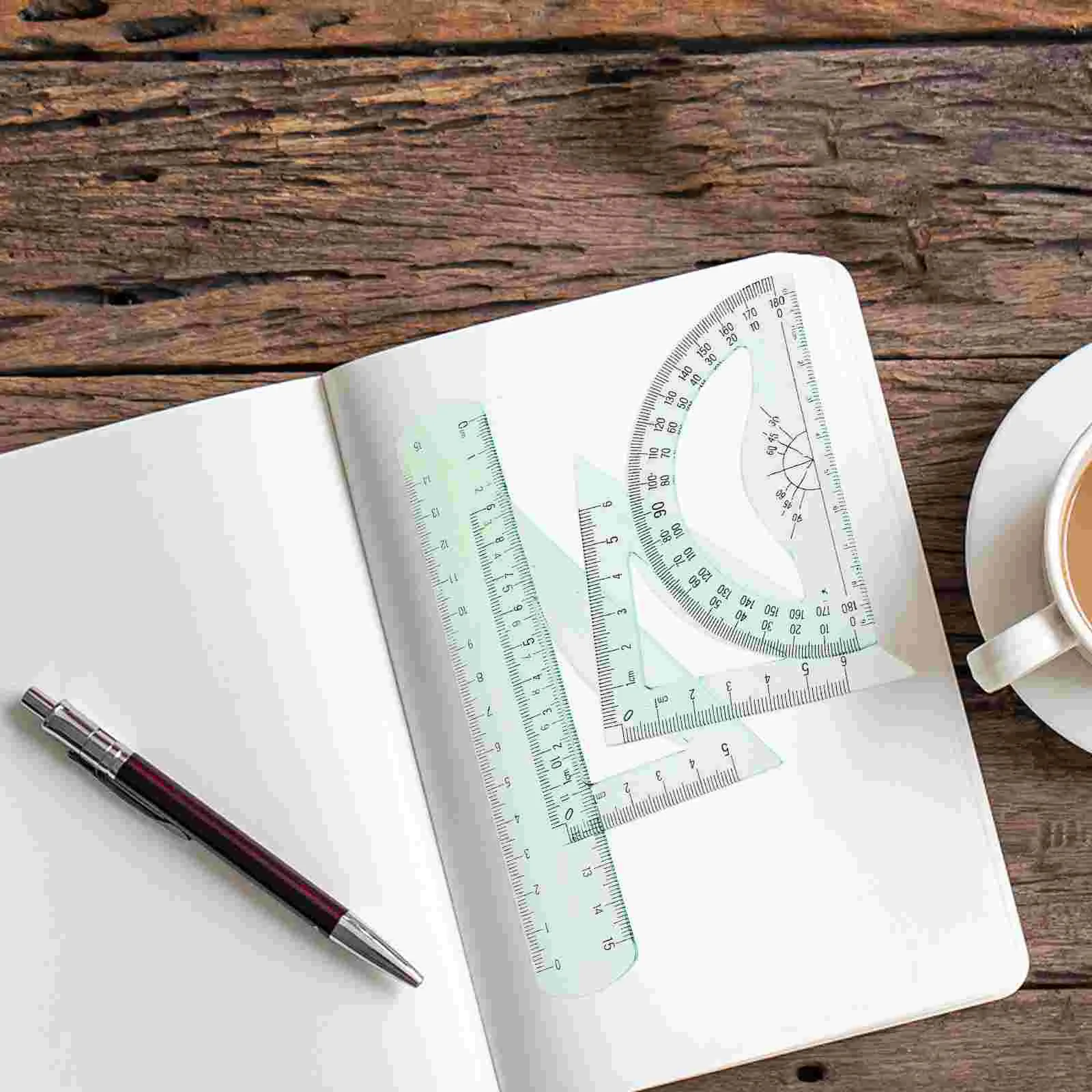 Soft Ruler and Protractor Drafting Tool School Must Have Geometry Students Drawing Office Triangle
