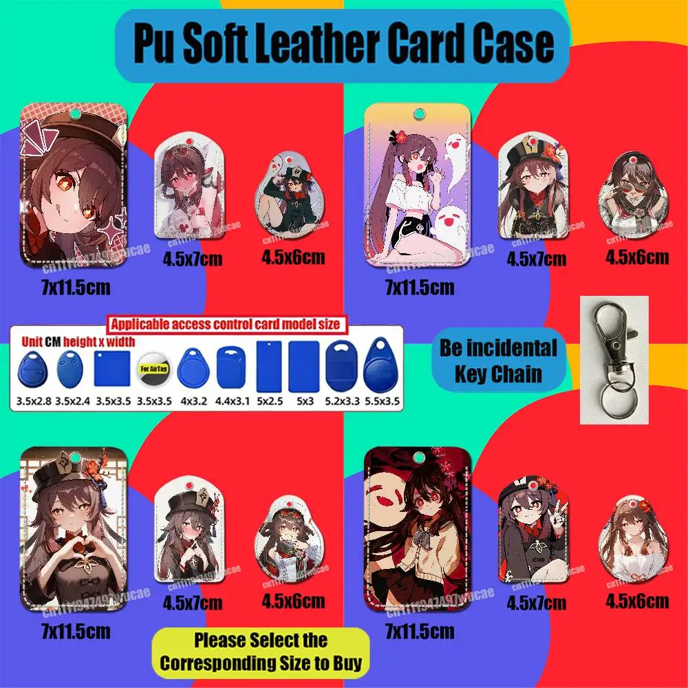 For Hu Tao Genshin Impact Hutao For AirTag Case Card Holder Sleeve ID Credit Bank Access Badge For Air Tag Case Shell