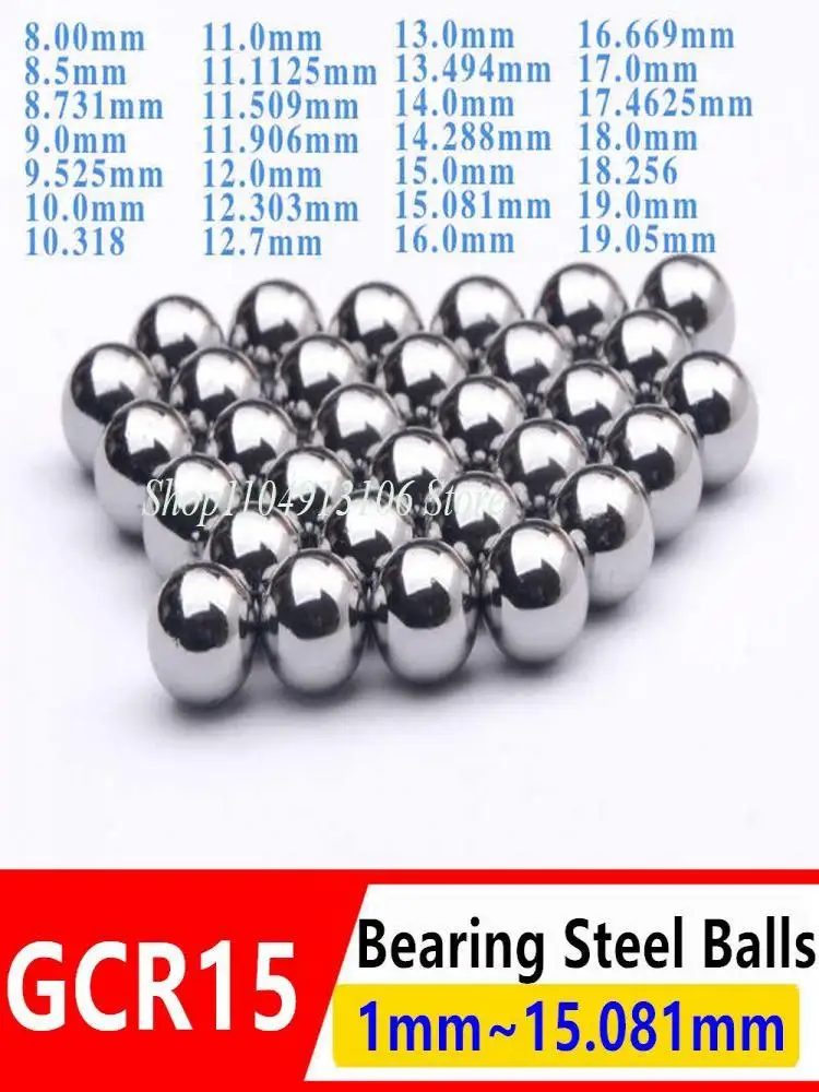 Pièces de Transmission à billes à roulement à rouleaux, billes en acier solide de haute précision GCR15, boule en acier chromé 1/1.5/2/3.175/3.969 ~ 15mm