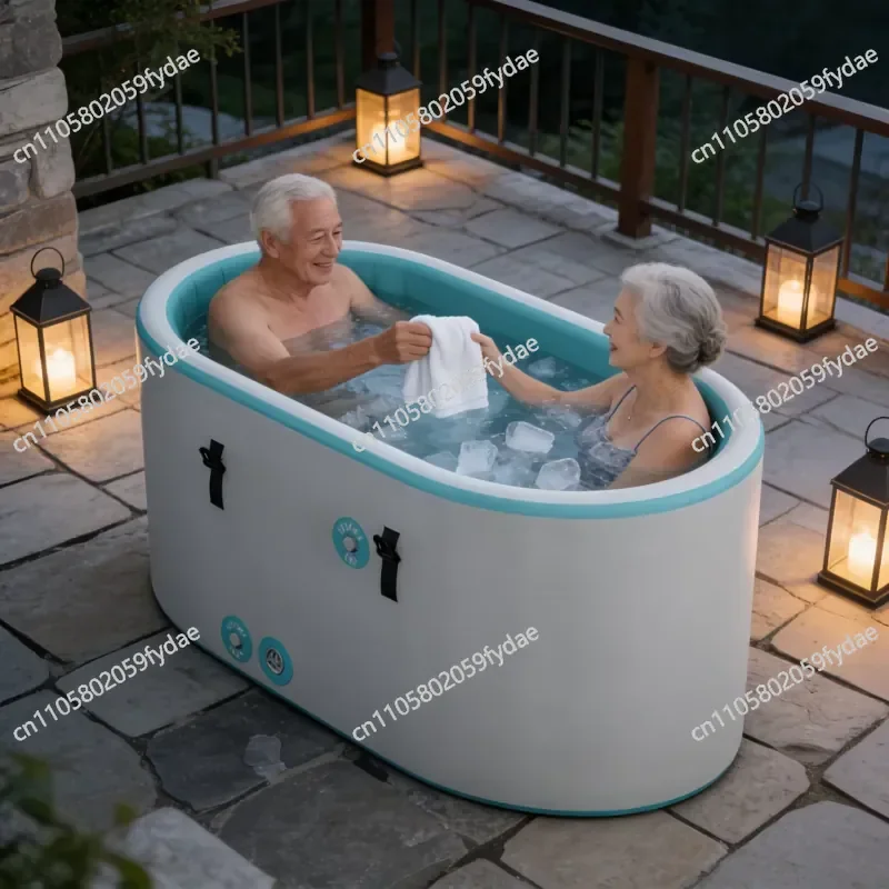 OEM custom inflatable ice tub, ice tub with cooler, suitable for batch cold therapy recovery in fitness chain stores