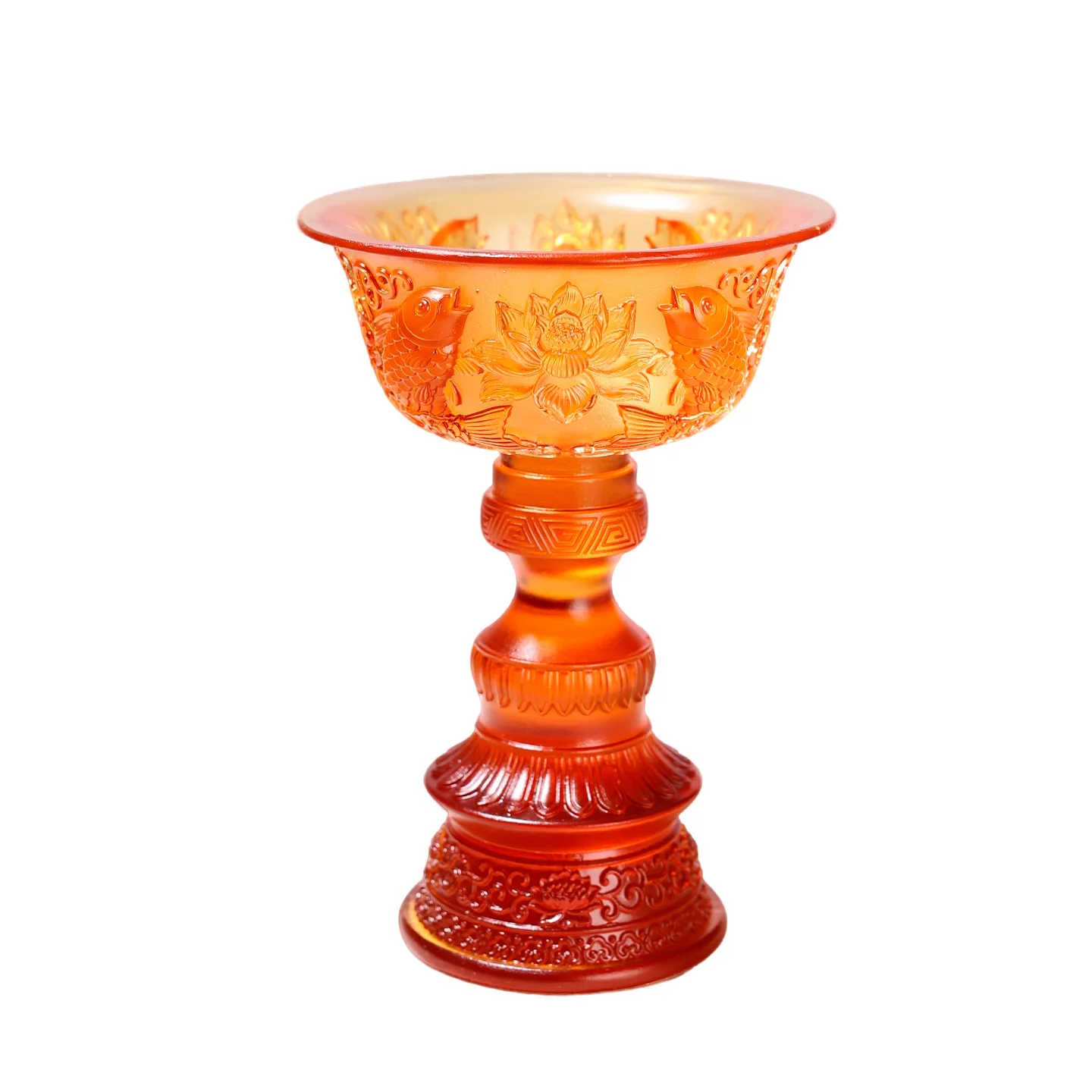 Yjq glazed law protection cup colored Pisces law protection cup Buddhist hall display supplies