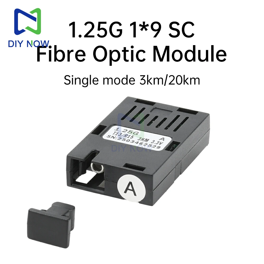 

1.25G 1*9 Fiber Module 1000M Gigabit SC UPC APC Single Mode 1310nm/1550nm Fiber Transceiver Transmitter A+B set 3KM/20KM