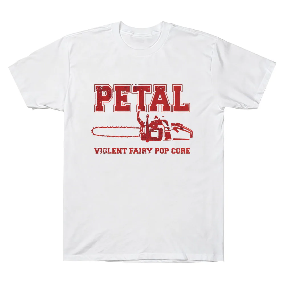 Petal Chainsaw T-Shirt Ariana Grande Vintage Grafik-Print T-Shirt Unisex Ästhetischer Street-Style Kurzarm Baumwoll-Freizeit-T-Shirt – Detail 9