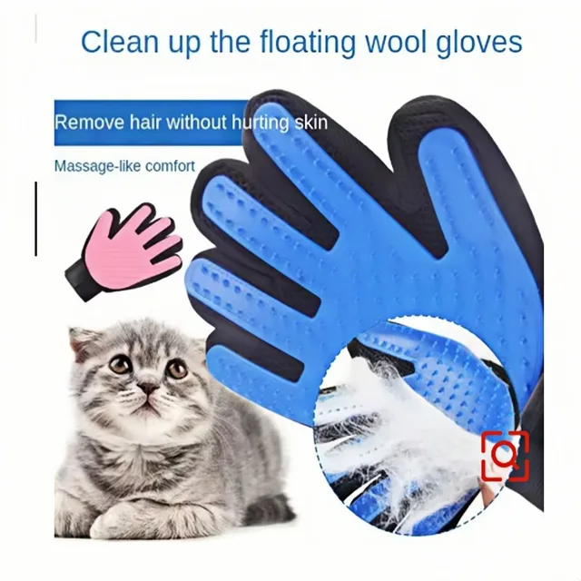 Pet Hair Glove Comb Pet Dog Cat Grooming Cleaning Glove Deshedding Hair Remover Massage Brush Animal Supplies Cat Accessories 2