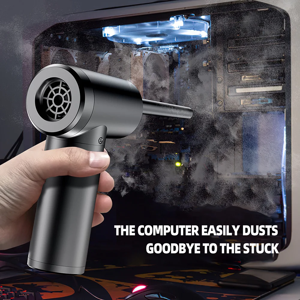 منفضة هواء مضغوطة لاسلكية محمولة قابلة لإعادة الشحن، لوحة مفاتيح كهربائية لاسلكية، منظف إلكترونيات، منفاخ غبار
