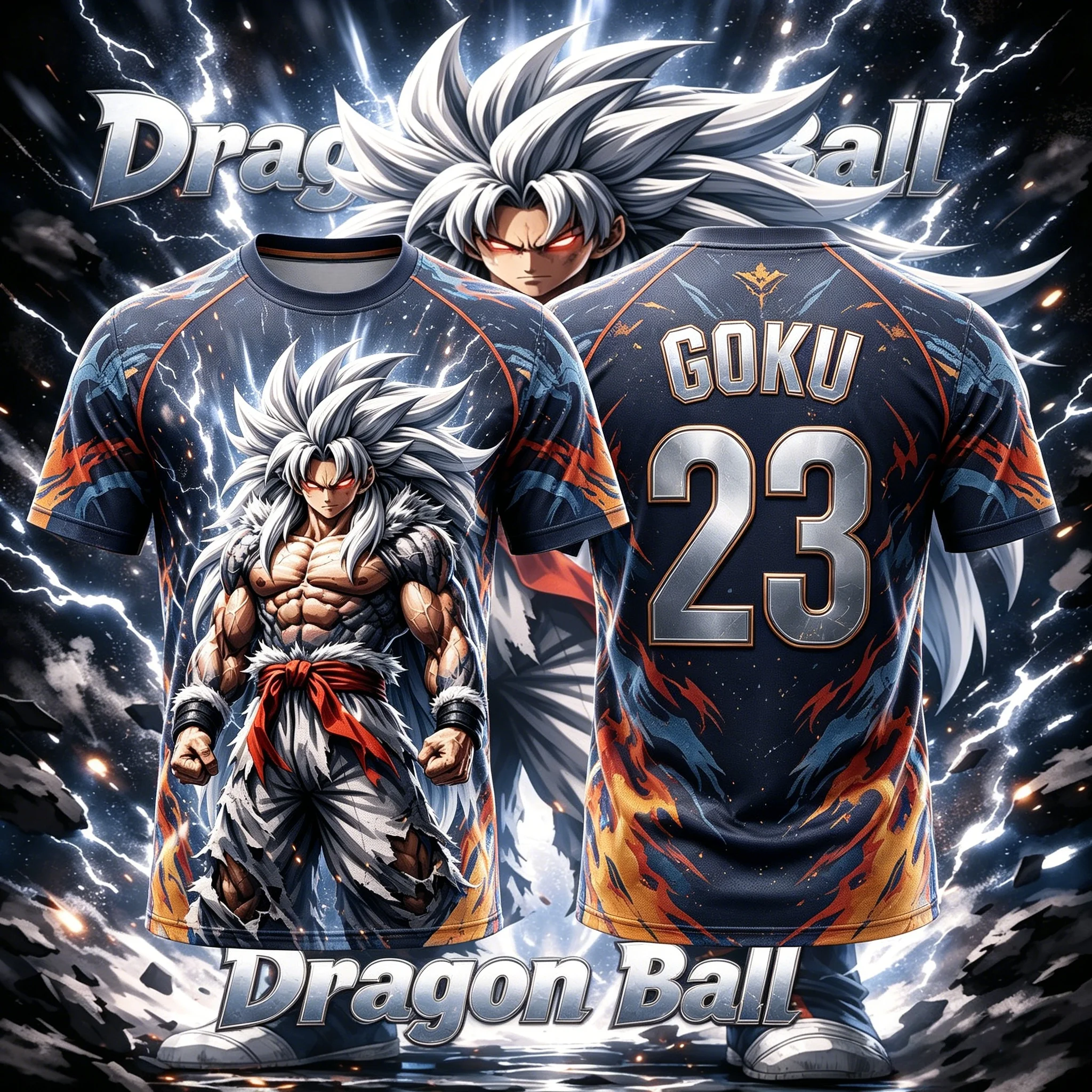 Camiseta de Verano 2026 con Estampado 3D de Goku Ultra Instinto de Dragon Ball, para Hombre, Transpirable, Deportiva, Informal, de Manga Corta, Estilo Anime