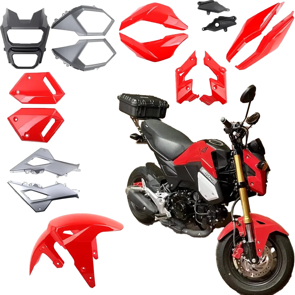 Motorcycle Fairing Kits Compatible with Honda Grom MSX 125 2017-2020,Red Color