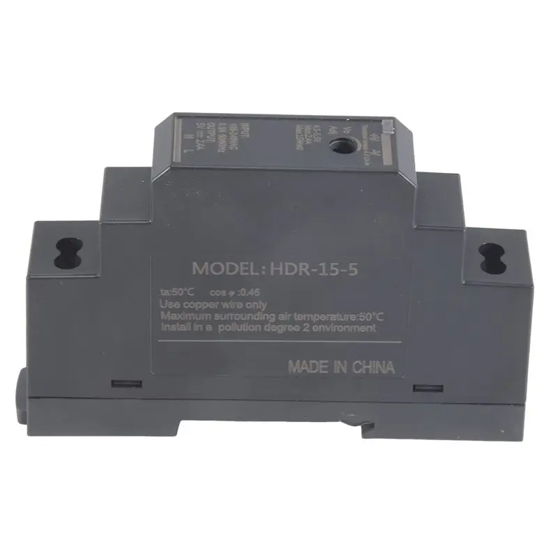 AT51-4X DIN Rail Power Supply 5V DC 3A 15W, Input 100-240V AC 50/60Hz DIN Rail Transformer For Home Or Industrial Automation