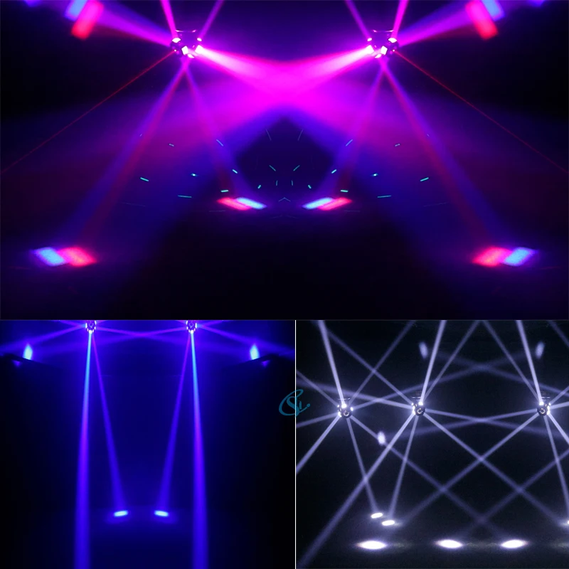 Stage DJ Light LED 120W Double Head Beam Strobe Lamp Moving Head Effect Disco Party Light DMX512 For Nightclub Bar Event