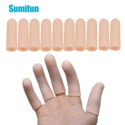 10Pcs Silikon Gel Rohre Finger Kleiner Kappe Protector Mais Blister Pain Relief Hülse Decken Zehe Separatoren Fußpflege Werkzeug d2218