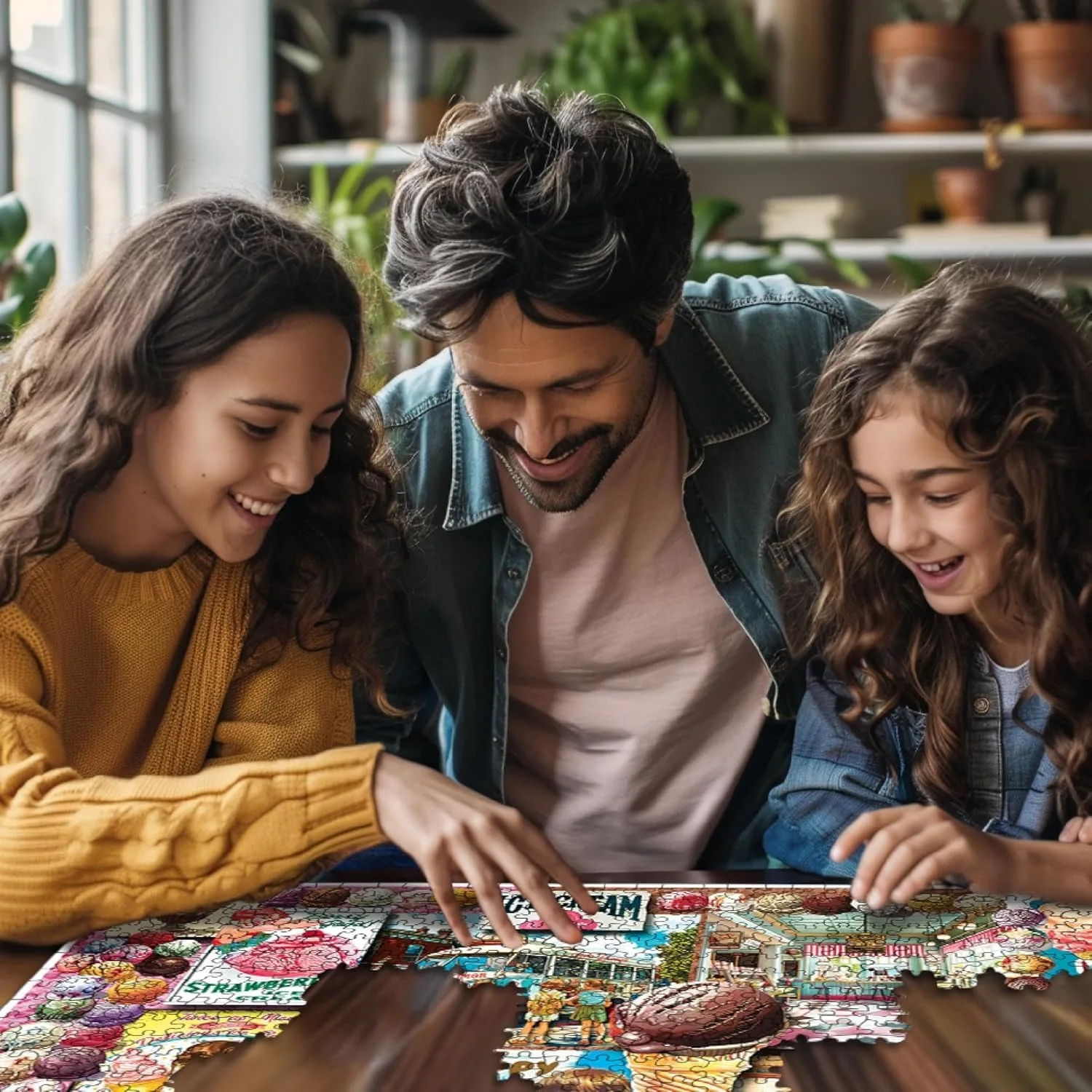 لطيف الحلوى 300/500/1000 قطعة الكبار بازل قطع خشبية الاسترخاء الدماغ استمتع الجسم غرفة العقل غرفة غرفة المعيشة ديكور