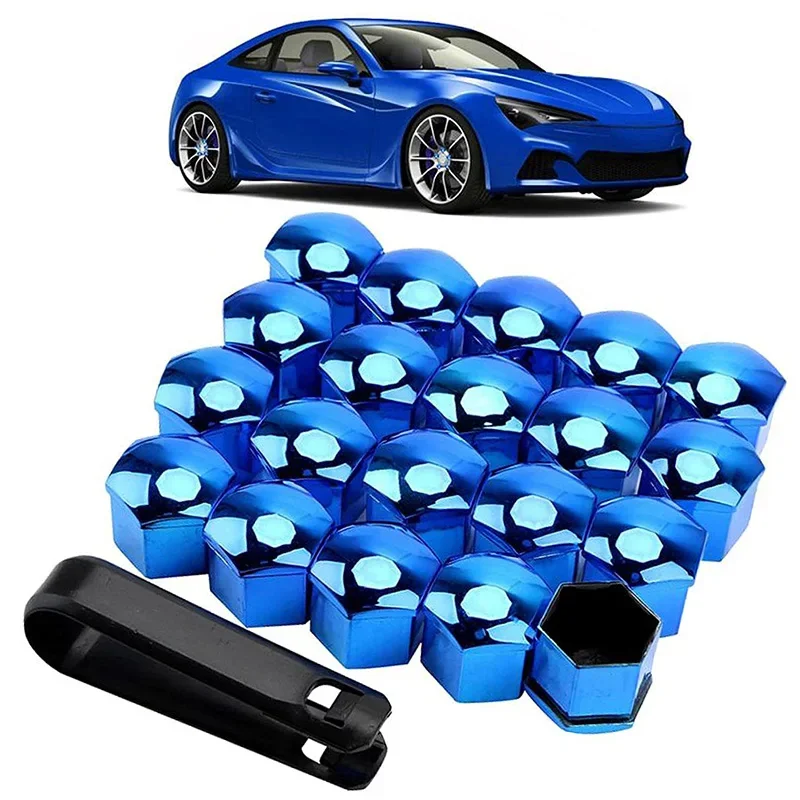 20Pcs 17/19/21mm Car Wheel Nut Caps Anti-Rust Auto Hub Screw Cover Protection Covers Caps Car Tyre Nut Bolt Exterior Protection