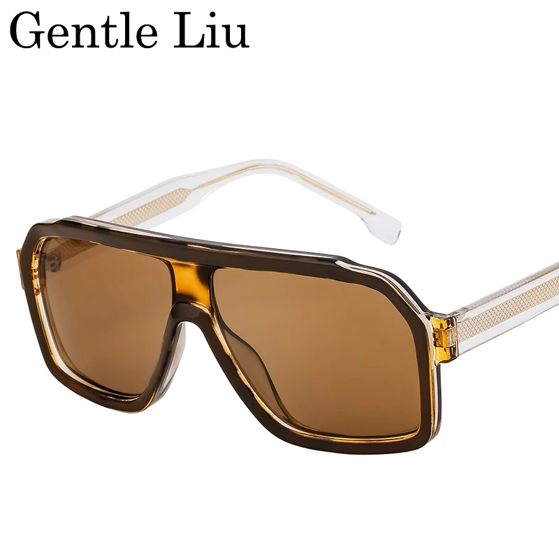 

Vintage Oversized Square Sunglasses Men Women Big Frame 2025 Luxury Brand Shield Eyewear For Male Outdoor Driving Shades UV400