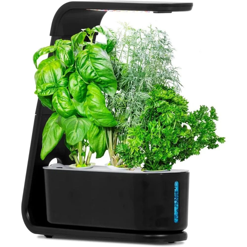 

Indoor Garden Hydroponic Planting System, Indoor Garden with LED Growth Lights, Black