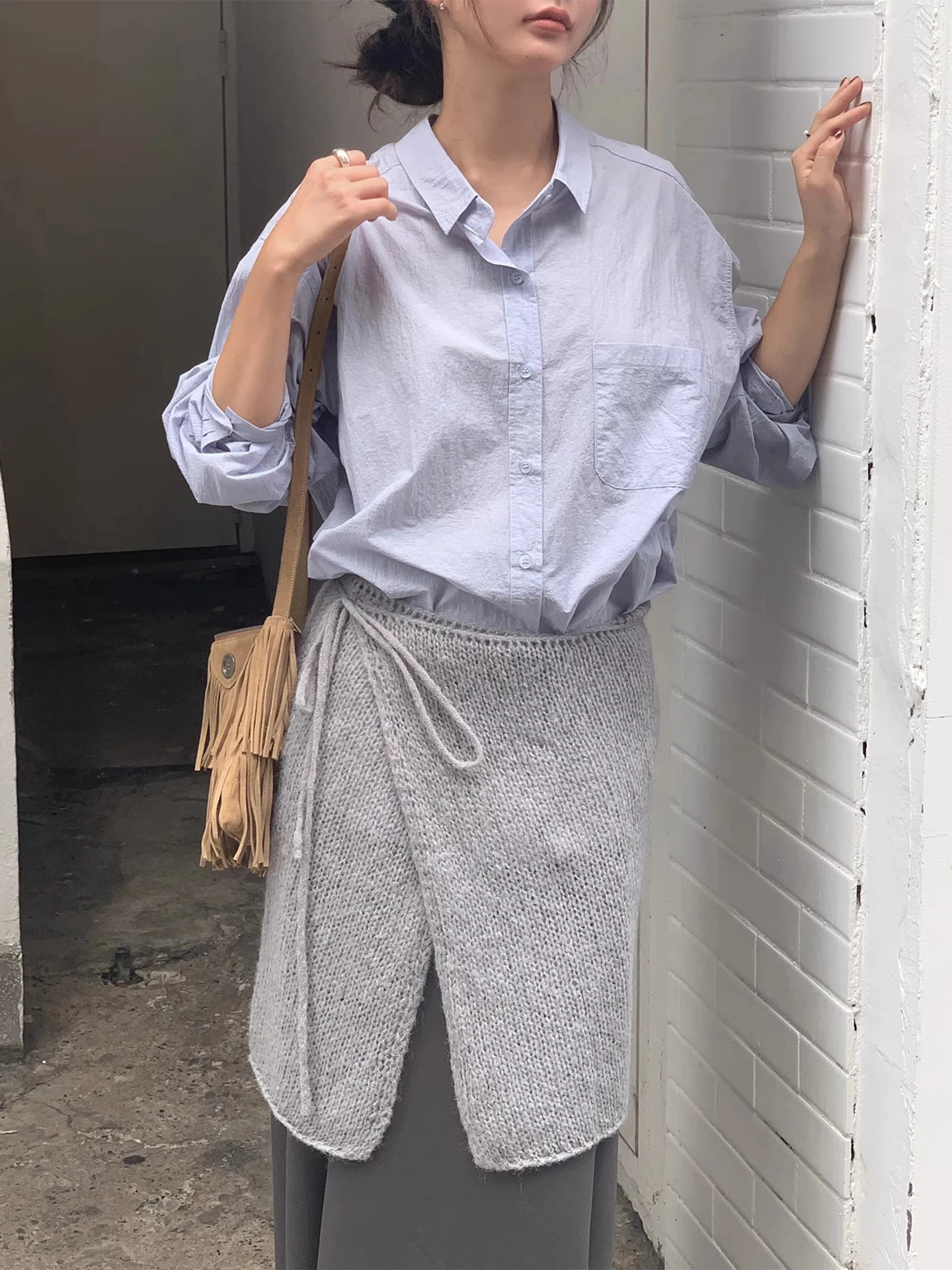 

Retro Handmade Thi Needle Knit ort Skirt Women's Autumn Winter New Sle Layered f Skirt Curtain Skirt Polyester Fiber