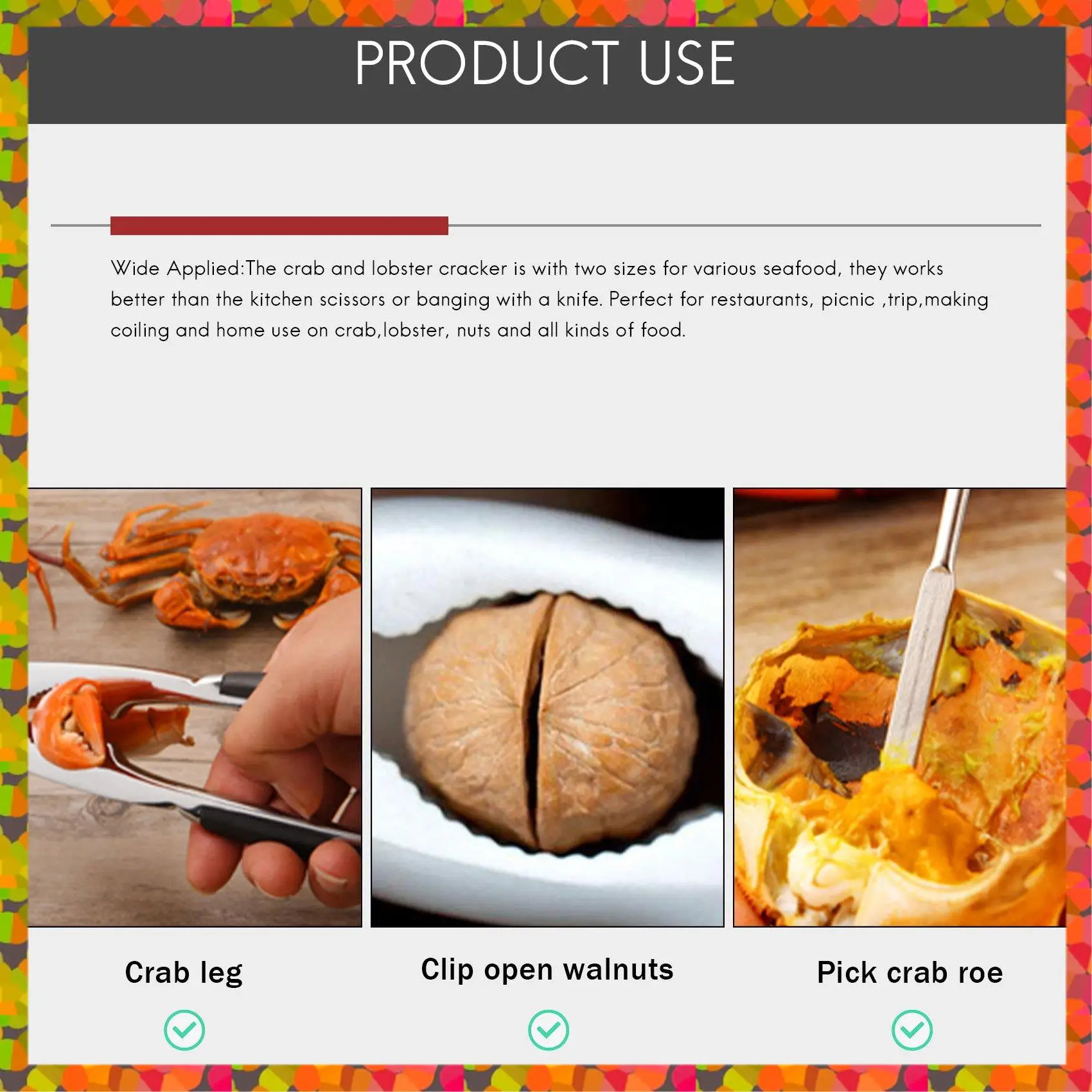 Promotion! Seafood Crackers Tools Nutcrackers Set, Crab Nut Lobster Opener Shellfish Lobster Leg Sheller Kitchen Kits 9 Pack