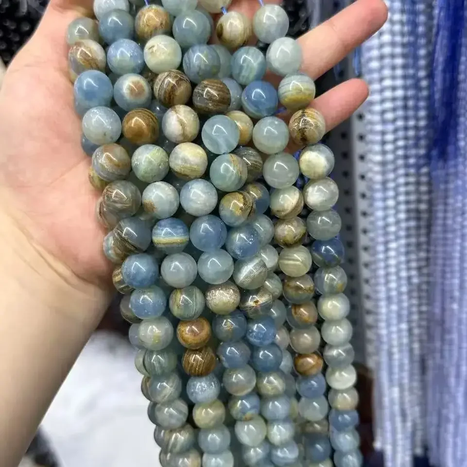 

AAA Natural Blue Calaite Energy Gemstone Round Bead Loose Beads Making DIY Bracelet Necklace for Jewelry Accessories Wholesale