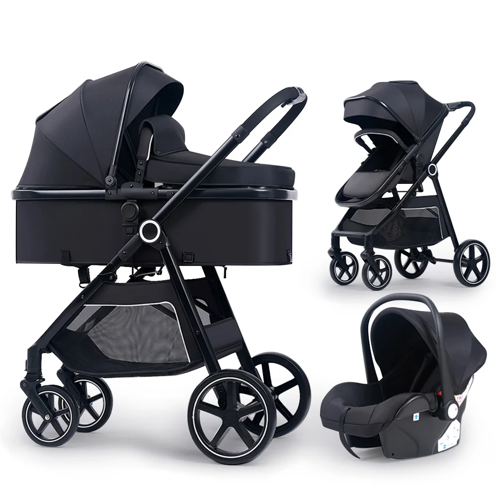 

Coches Para Bebes. Роскошное детское автомобильное сиденье и коляски Система путешествий Складная детская коляска 3 в 1 с автомобильным сиденьем