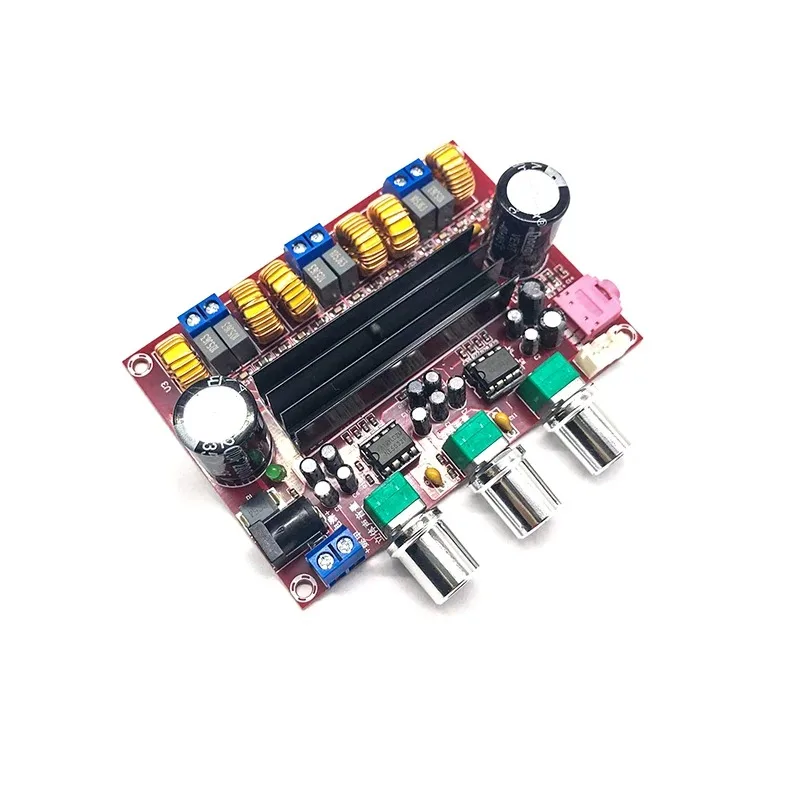 XH-M139 オーディオアンプボード 2x50W 100W 2.1 チャンネルアンプモジュール DC 12-24V 3 サウンドチャンネル省エネ純粋な HiFi 音楽