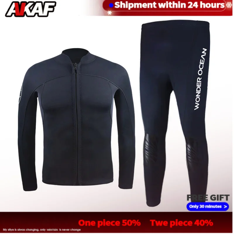 

2022 NEW 2mm3mm Neoprene WetSuit Scuba Men Professional Warm Swimsuit jacket Trousers Fishing Surfing Clothing Free diving suit