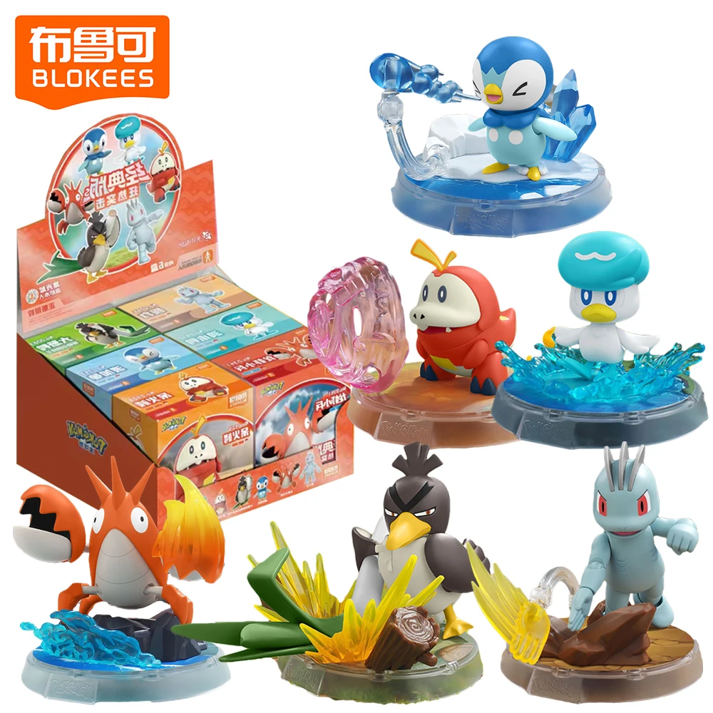 Genuine New Pokemon Blocks Cartoon Peripheral Building Toys Adorable Characters Ornaments Model Decoration Boys Holiday Gifts