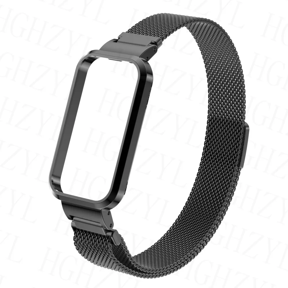 Pulseira magnética para redmi banda inteligente pro cinta caso protetor para redmiband pro pulseira de metal para redmi banda pro escudo capa
