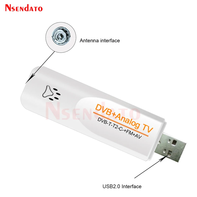 Sintonizador de TV Digital DVB t2 PVR, USB analógico, Dongle PAL/NTSC/SECAM con antena remota, receptor HDTV para DVB-T2/DVB-C/FM/DVB/AV